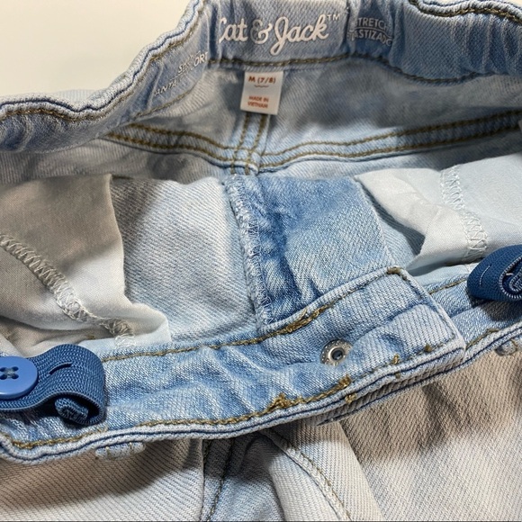 Cat & Jack - Light Blue Girls' Side-Lace Jean Short - Picture 8 of 9